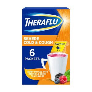 Theraflu Daytime Severe Cold & Cough Medicine, Berry - 6 ct