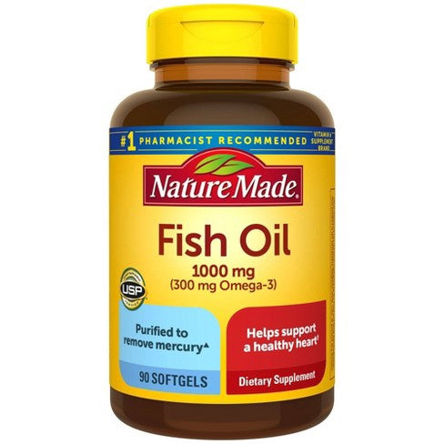 Nature Made Fish Oil 1000 mg Softgels - 90ct