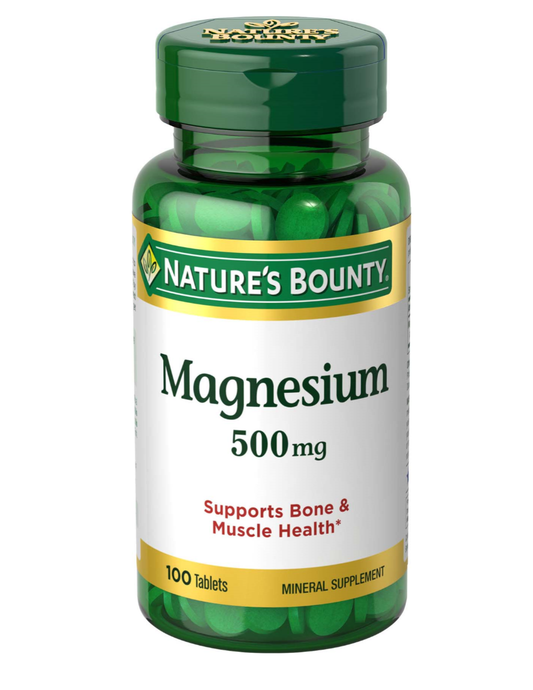 NATURE'S BOUNTY MAGNESIUM 500MG TABLETS 100 CT