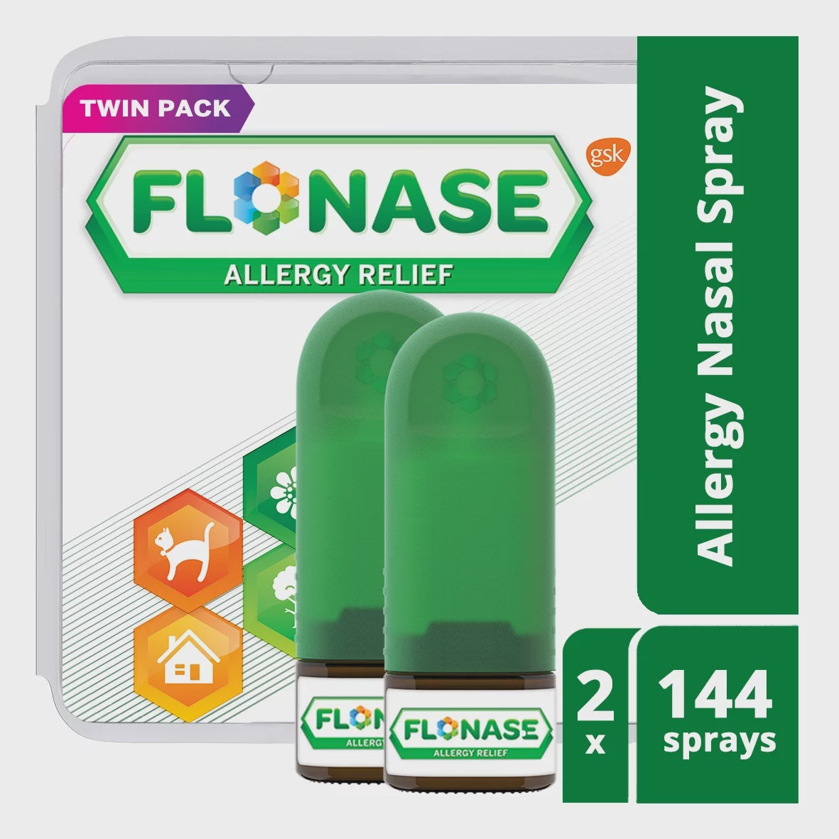 Flonase Allergy Relief 24 Hour Non-Drowsy Metered Nasal Spray, 144 Sprays
