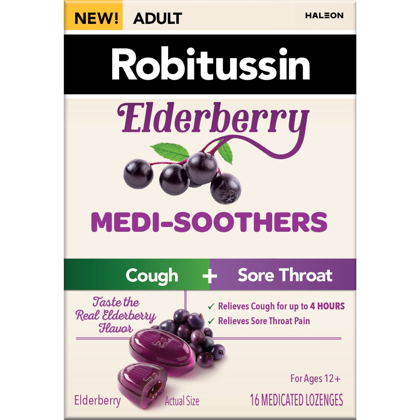 Robitussin Elderberry Medi-Soothers Lozenge, 16 CT