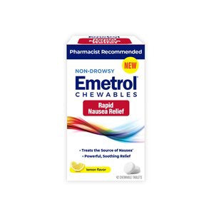 Emetrol Nausea Relief Rapid, Lemon Flavor Tablets, 42 Ea