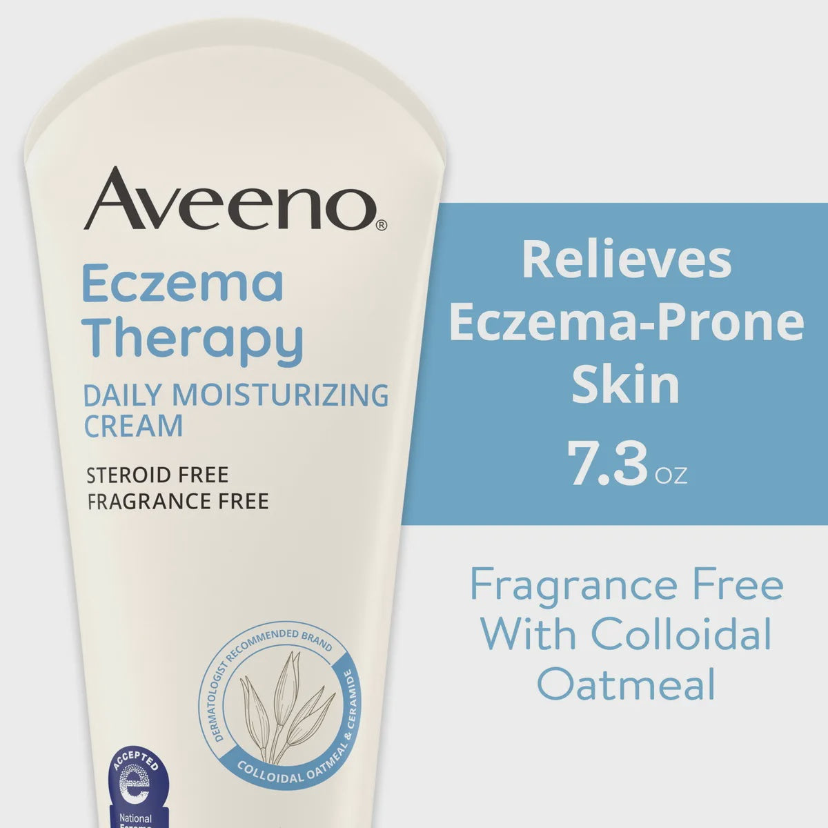 Aveeno Eczema Therapy Daily Moisturizing Body Lotion，Fragrance Free Cream7.3 oz