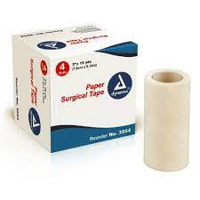 Dynarex PAPER SURGICAL TAPE 3" x 10 yd 4 ROLLS (#3554)