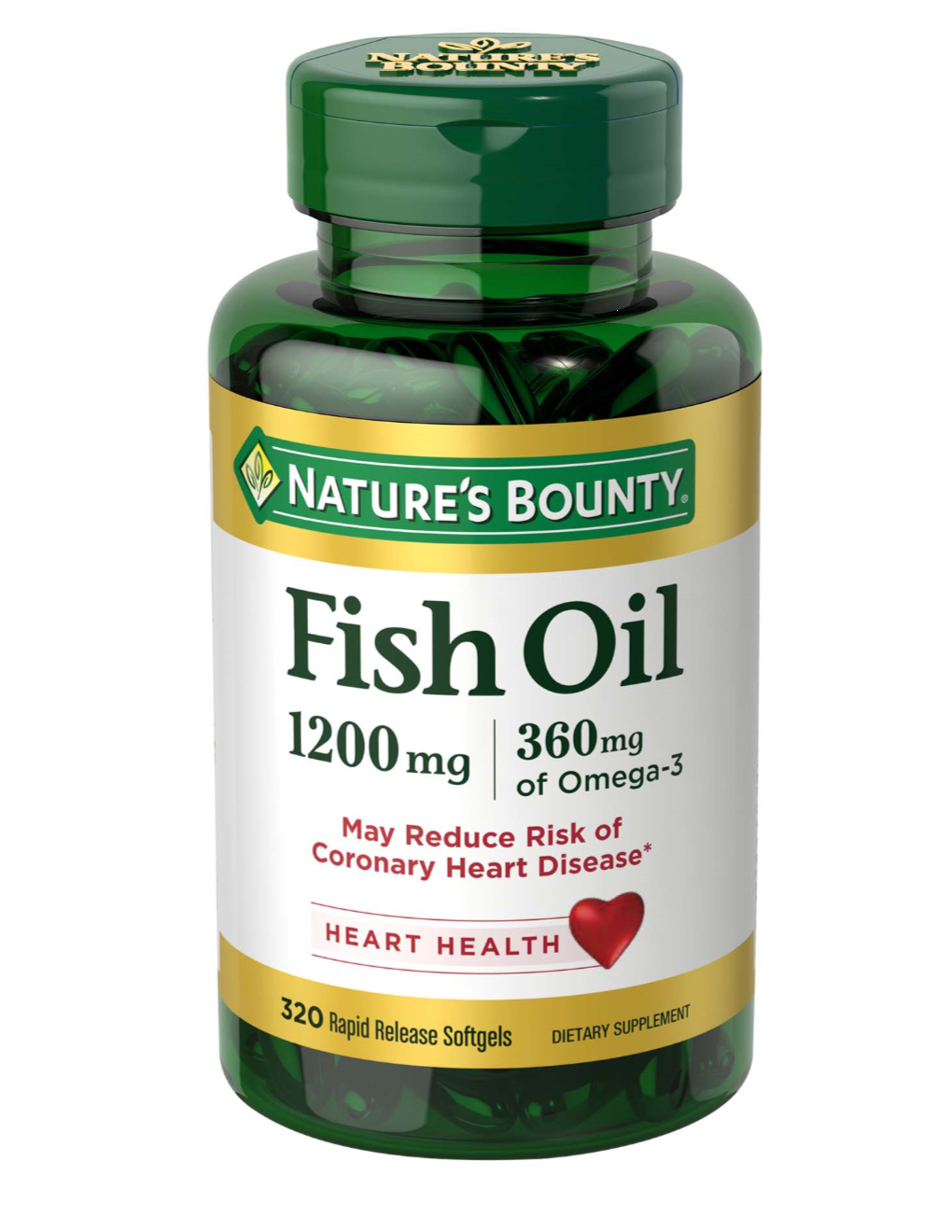 NATURE'S BOUNTY FISH OIL 120MG SOFTGELS 320 CT