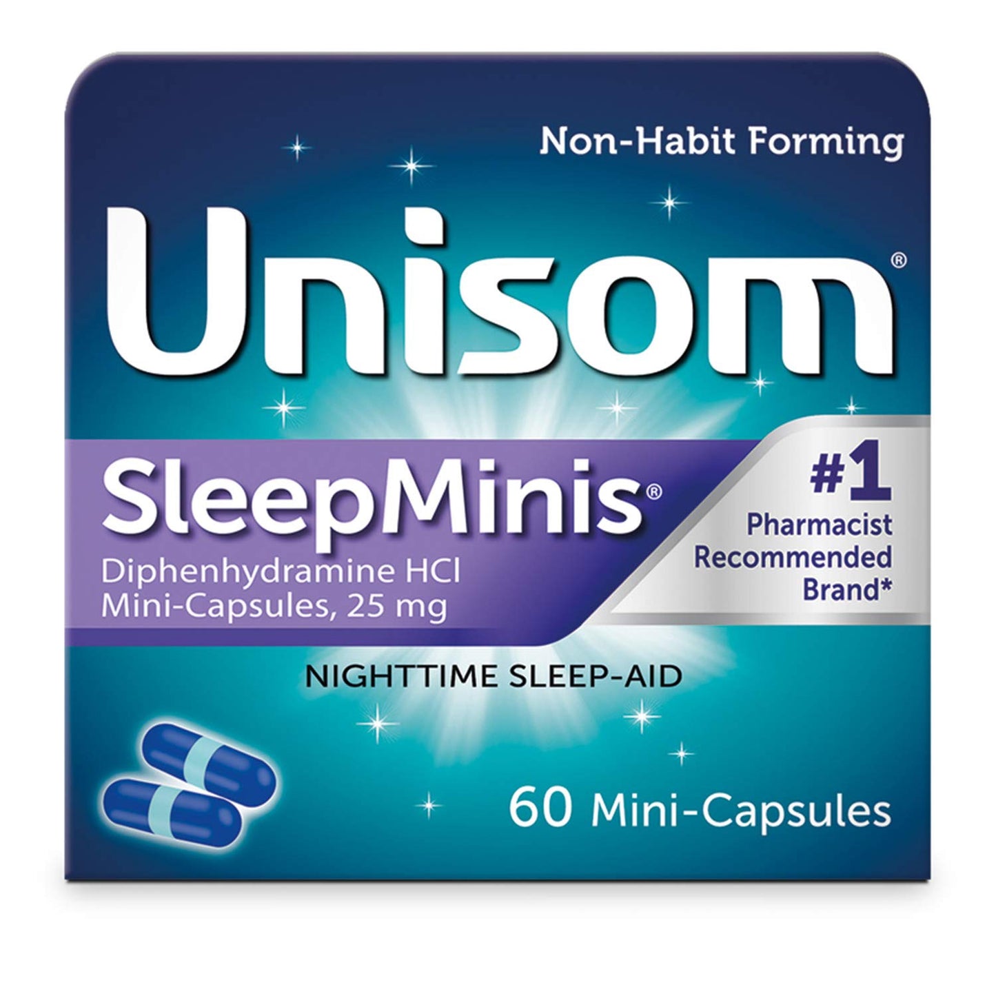 Unisom Sleep Minis 25mg Capsules 60 ct