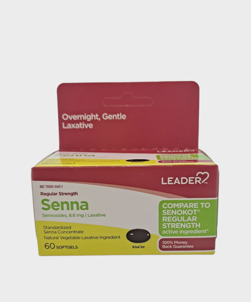 LEADER(TM) LAXATIVE SENNOSIDES 8.6MG SOFTGELS 60 CT