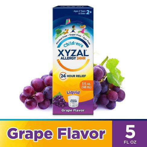 Children's Xyzal Levocetirizine Dihydrochloride Allergy Relief Liquid - Grape Flavor - 5 Fl Oz