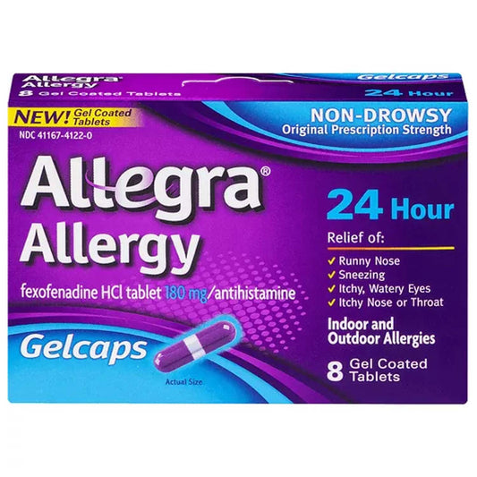 Allegra Allergy 24hr Gelcaps, 8ct