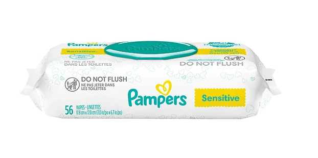 Pampers Baby Wipes Sensitive Fragrance Free Pop-Top Packs