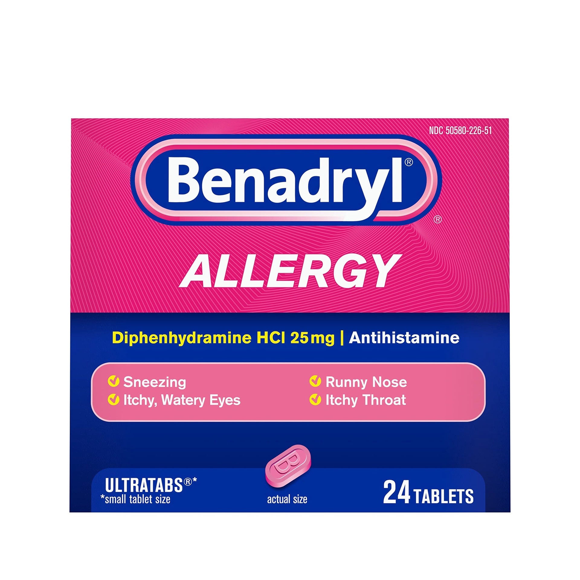 BENADRYL ALLERGY ULTRA TABLETS 24 CT