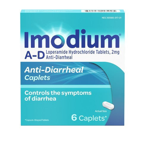 Imodium A-d Loperamide Hydrochloride Diarrhea Relief Caplets - 6 Ct