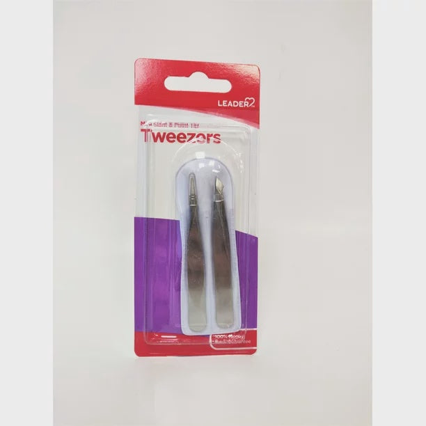 LEADER(TM) TWEEZERS MINI SLANT/POINT WITH CASE