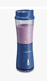 Portable Blender for Shakes and Smoothies with 14 Oz BPA Free Travel Cup and Lid(BLUE)