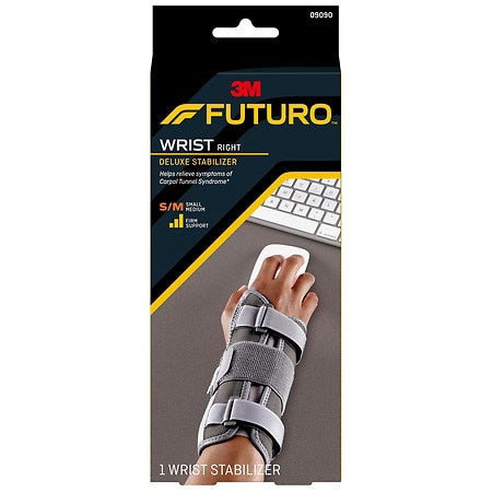 Futuro Wrist Stabilizer, Deluxe, Right Hand, Firm Stabilizing Support, S-M