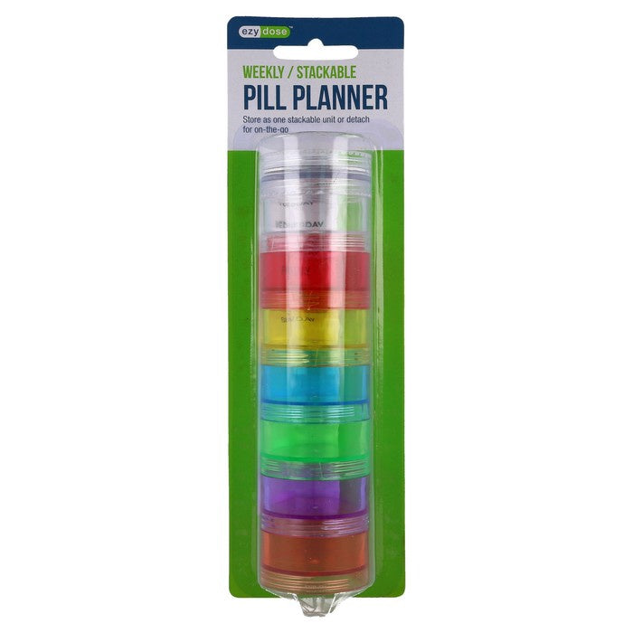 EZY DOSE PILL PLANNER WEEKLY WITH DETACHABLE COMPARTMENTS