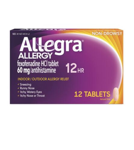 Allegra Allergy 12 Hour 60Mg Blister Pack Caplets 12 Ct