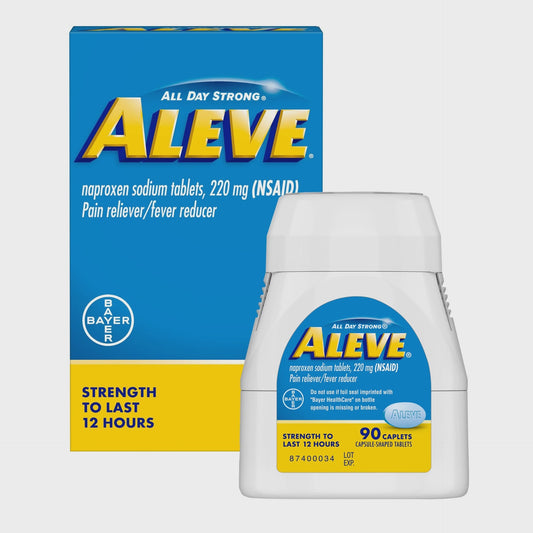 Aleve Naproxen Sodium Pain Relief Tablets, 220 mg - 90 ct HSA FSA $15.99