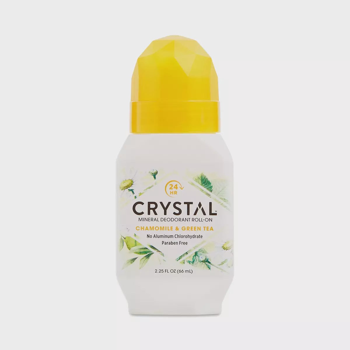 Crystal Essence Deodorant, Mineral, Roll-On, Chamomile & Green Tea - 2.25 fl oz