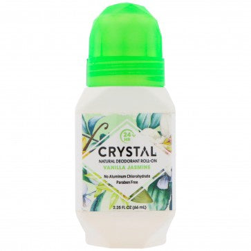 Crystal Body Deodorant Roll-On Deodorant Vanilla Jasmine, 2.25 oz