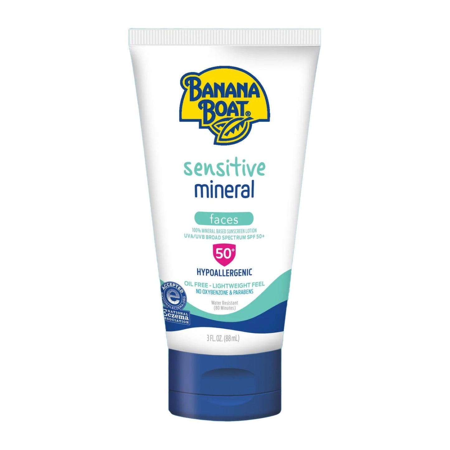 Banana Boat Simply Protect Faces Sunscreen Lotion, SPF 50+, 3 Fl oz