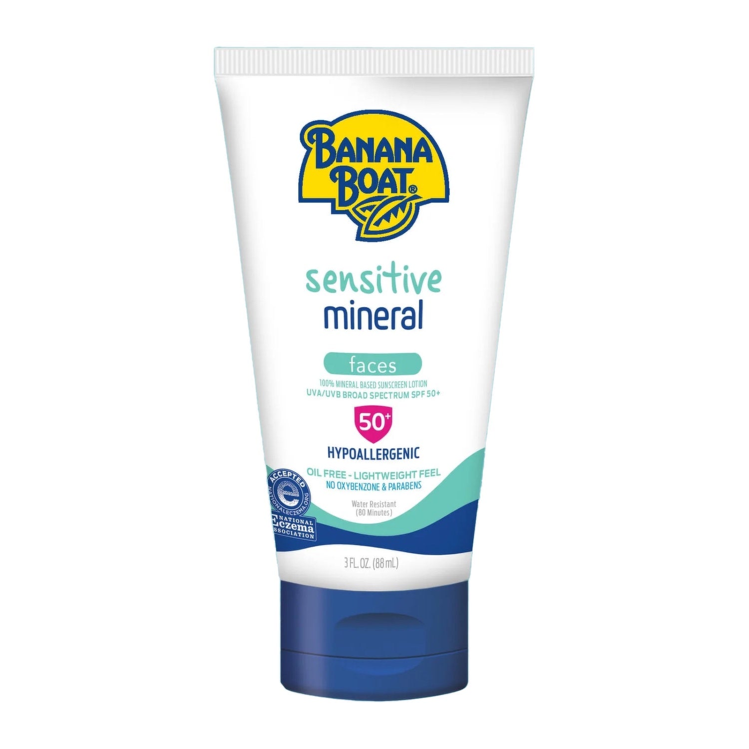 Banana Boat Simply Protect Faces Sunscreen Lotion, SPF 50+, 3 Fl oz