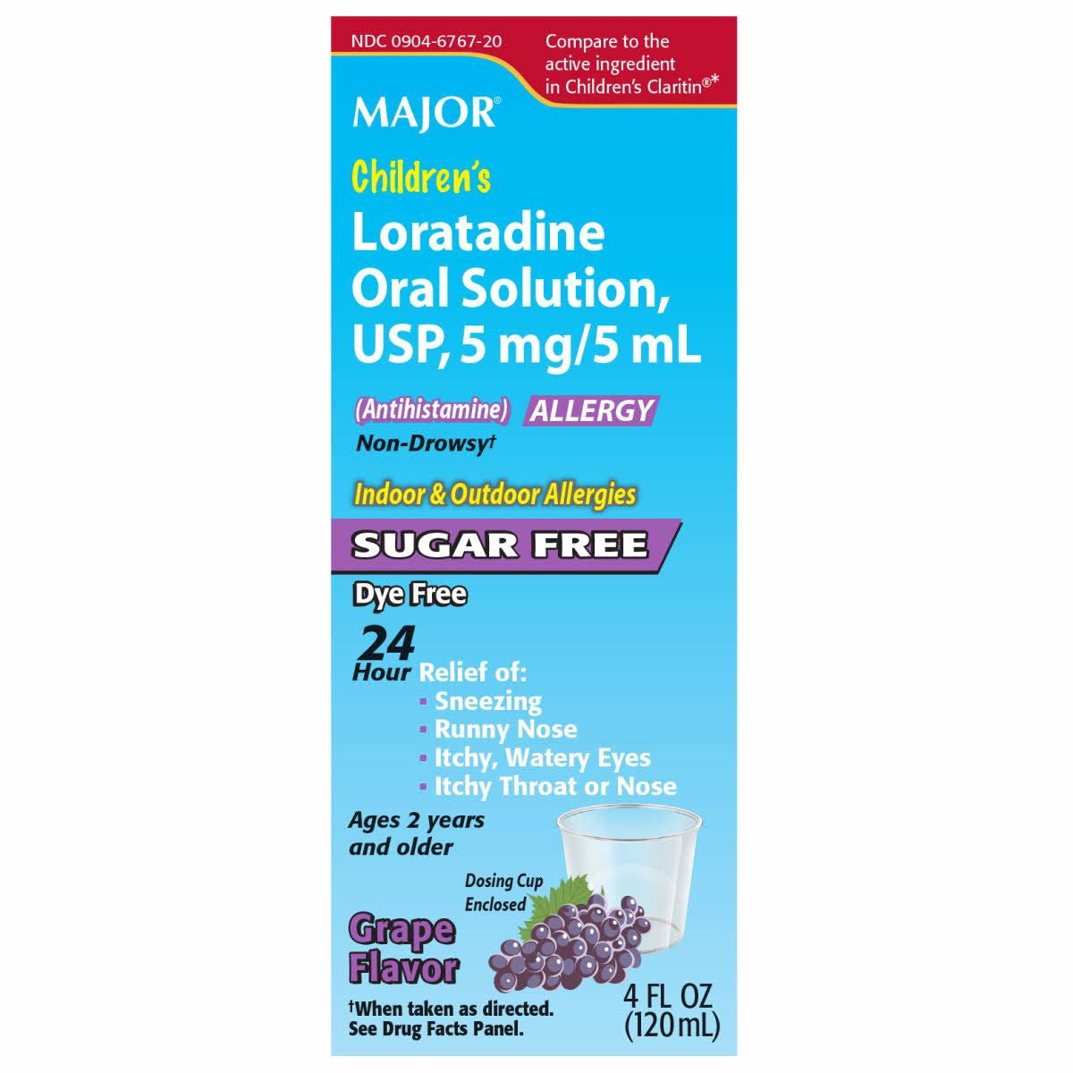 *Major Children's Sugar-Free Loratadine Liquid 4oz