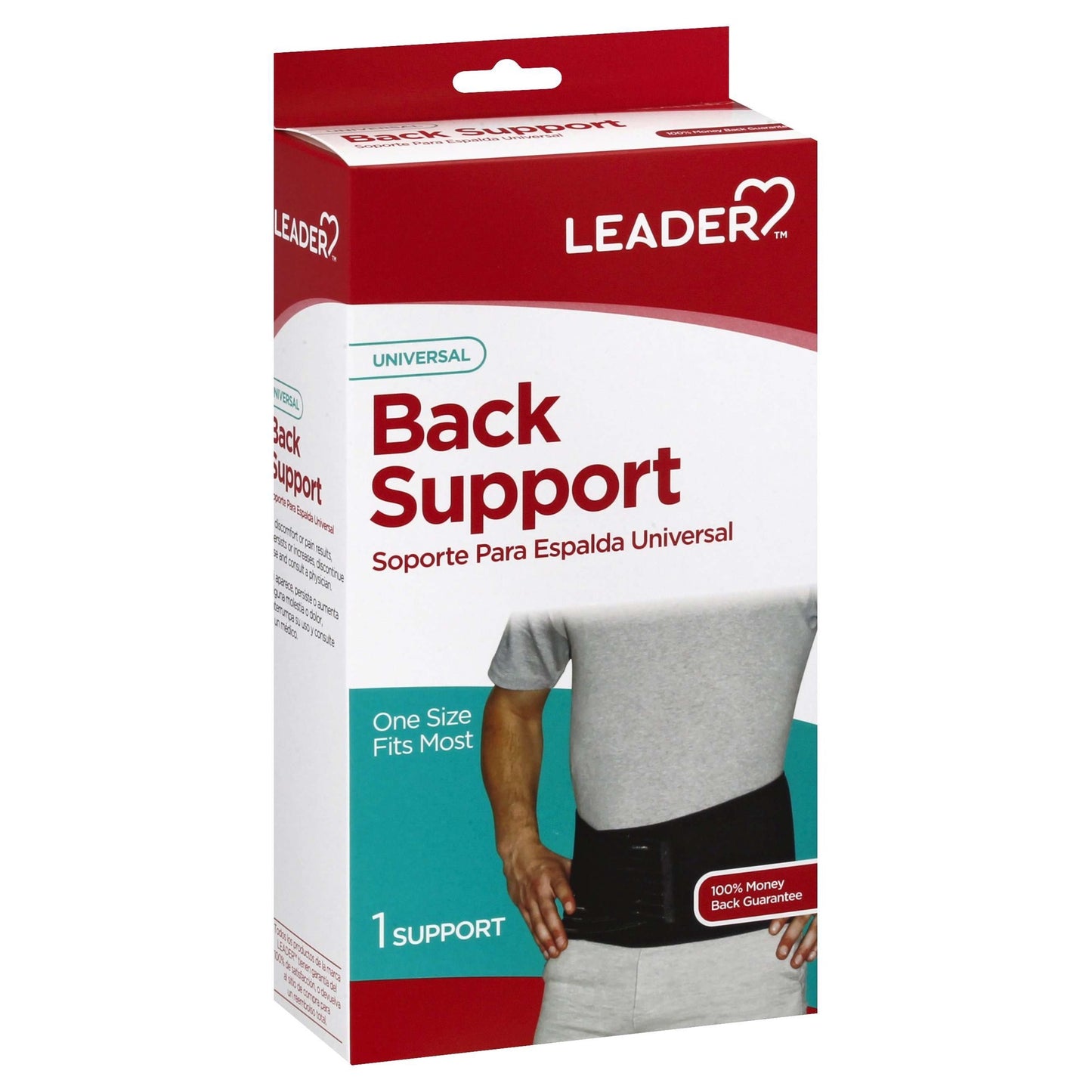 LEADER(TM) BACK SUPPORT UNIVERSAL ONE SIZE