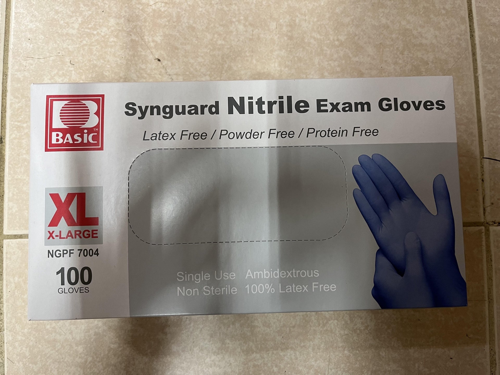 BASiC SYNGUARD NITRILE EXAM GLOVES (XL) 100/ BOX (NGPF7004)