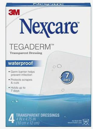 Nexcare Tegaderm Transparent Waterproof 4 ct