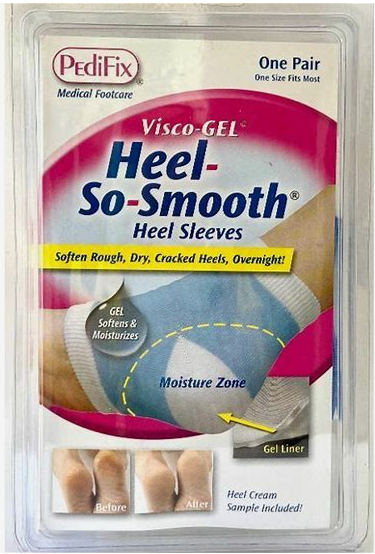Pedifix Visco-GEL Heel-So-Smooth Heel Sleeves - One Size Fits Most One Pair