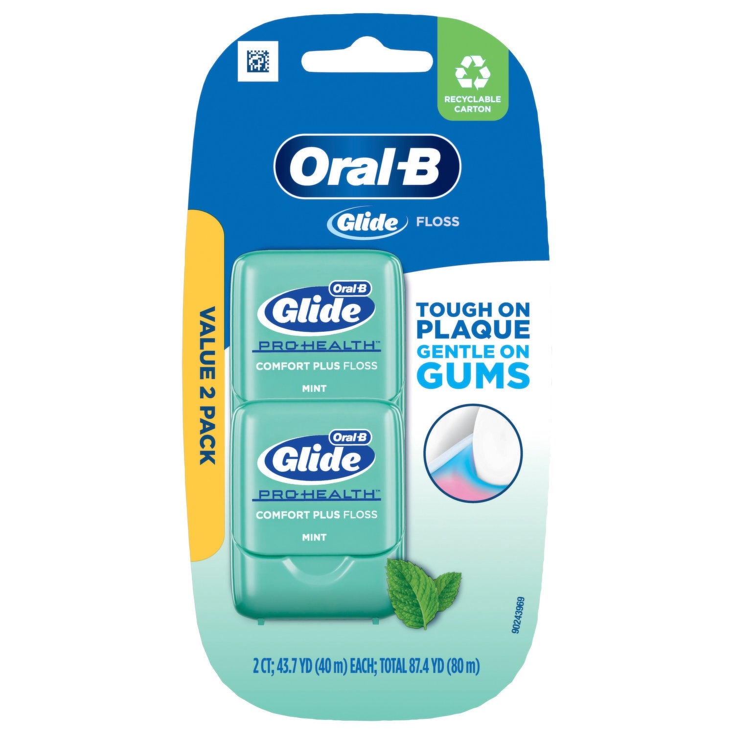 Oral-B Floss, Comfort Plus, Mint, Value 2 Pack