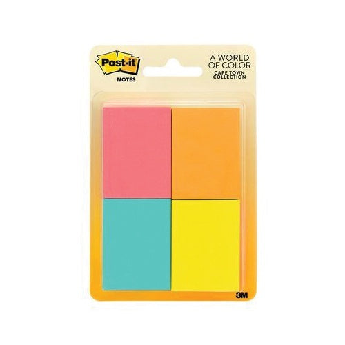 Post-It 35 x 48mm Cape Town 4Pk Sticky Notes