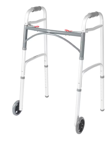 Walker Folding 2-Button Youth W/5" Wheels Deluxe (Drive)