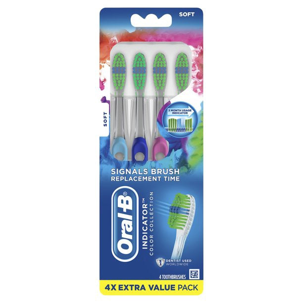 ORAL-B Indicator Color Collection Soft 4 Toothbrushes