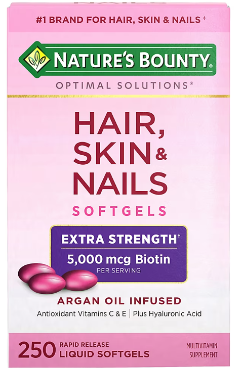 Nature's Bounty Hair, Skin & Nails Softgels 250Liquid Softgels