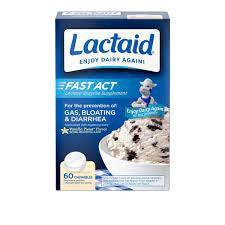Lactaid Fast Act Vanilla Twist Flavor Chewable Tablets, 60 count