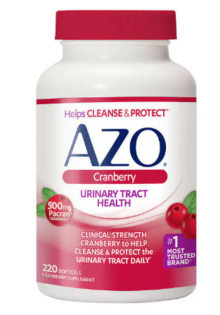 AZO Cranberry 500mg, 220 Softgels