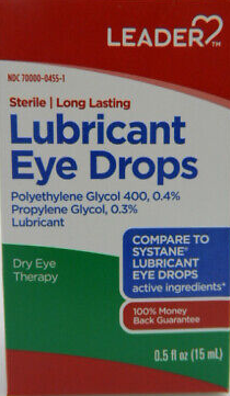 LEADER(TM) LUBRICANT EYE DROPS LIQUID 0.5 OZ (COMPARE TO REFRESH)