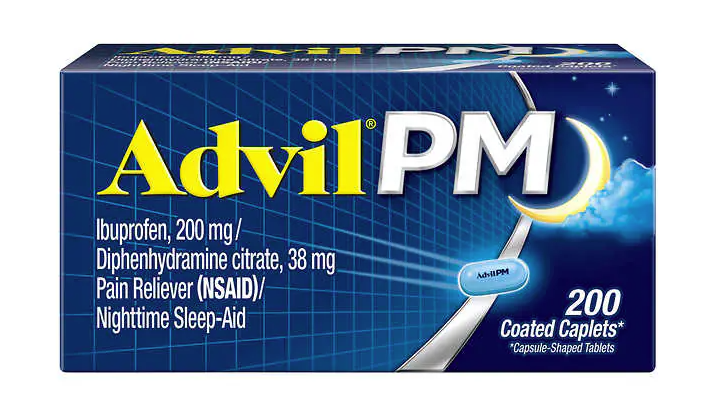 Advil PM, Pain Reliever / Nighttime Sleep Aid, 200 Caplets