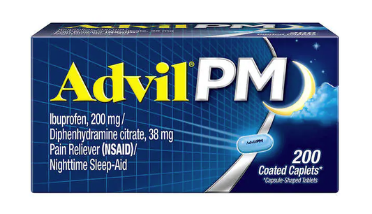 Advil PM, Pain Reliever / Nighttime Sleep Aid, 200 Caplets