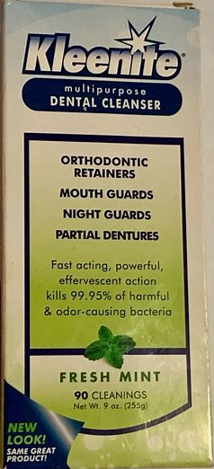 1 Kleenite Dental Cleanser Open Box 9 Oz 90 Cleanings Mint