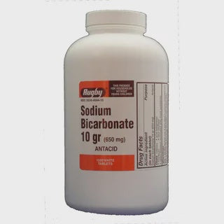 Rugby Sodium BICARB 10GR TAB Sodium BICARBONATE-650 MG White 1000 Tablets
