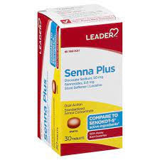 LEADER(TM) SENNA PLUS STOOL SOFTENER PLUS LAXATIVE TABLETS 30 CT