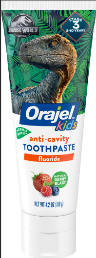 Orajel Jurassic World Berry Blast anti-cavity fluoride Toothpaste, 4.2 Oz