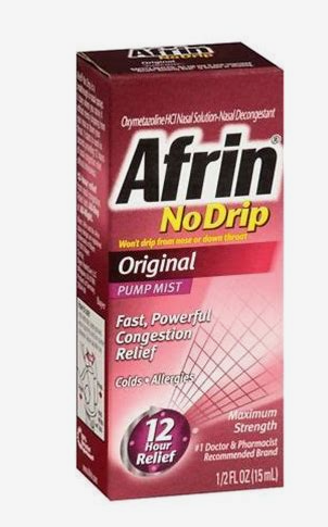 Afrin 12 Hour Nasal Spray No-Drip Pump Mist Original - 0.5 Oz