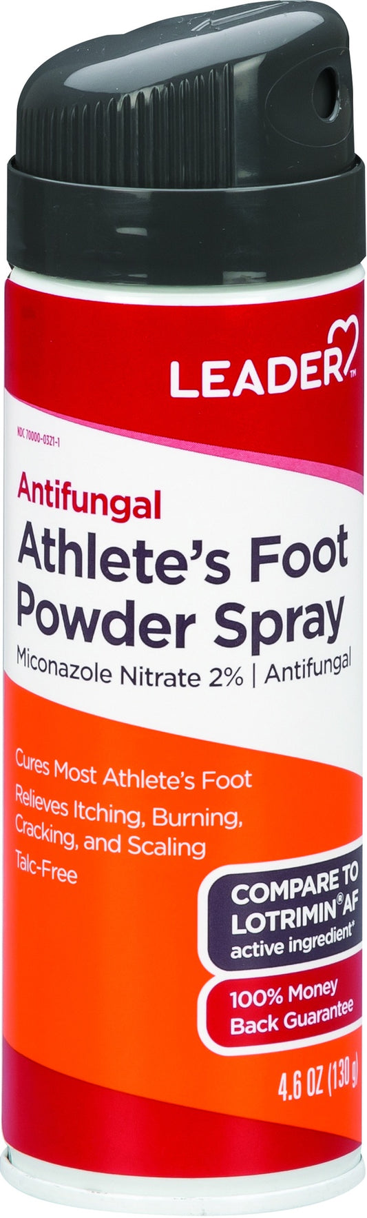 LEADER(TM) ATHLETE'S FOOT POWDER SPRAY 4.6 OZ (COMPARE TO LOTRIMIN AF)