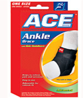 ACE ANKLE BRACE WITH SIDE STABILIZERS ADJUSTABLE 207266