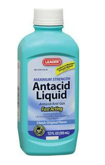 LEADER(TM) ANTACID GAS RELIEF MAXIMUM STRENGTH LIQUID ORIGINAL 12 OZ (COMPARE TO MYLANTA)