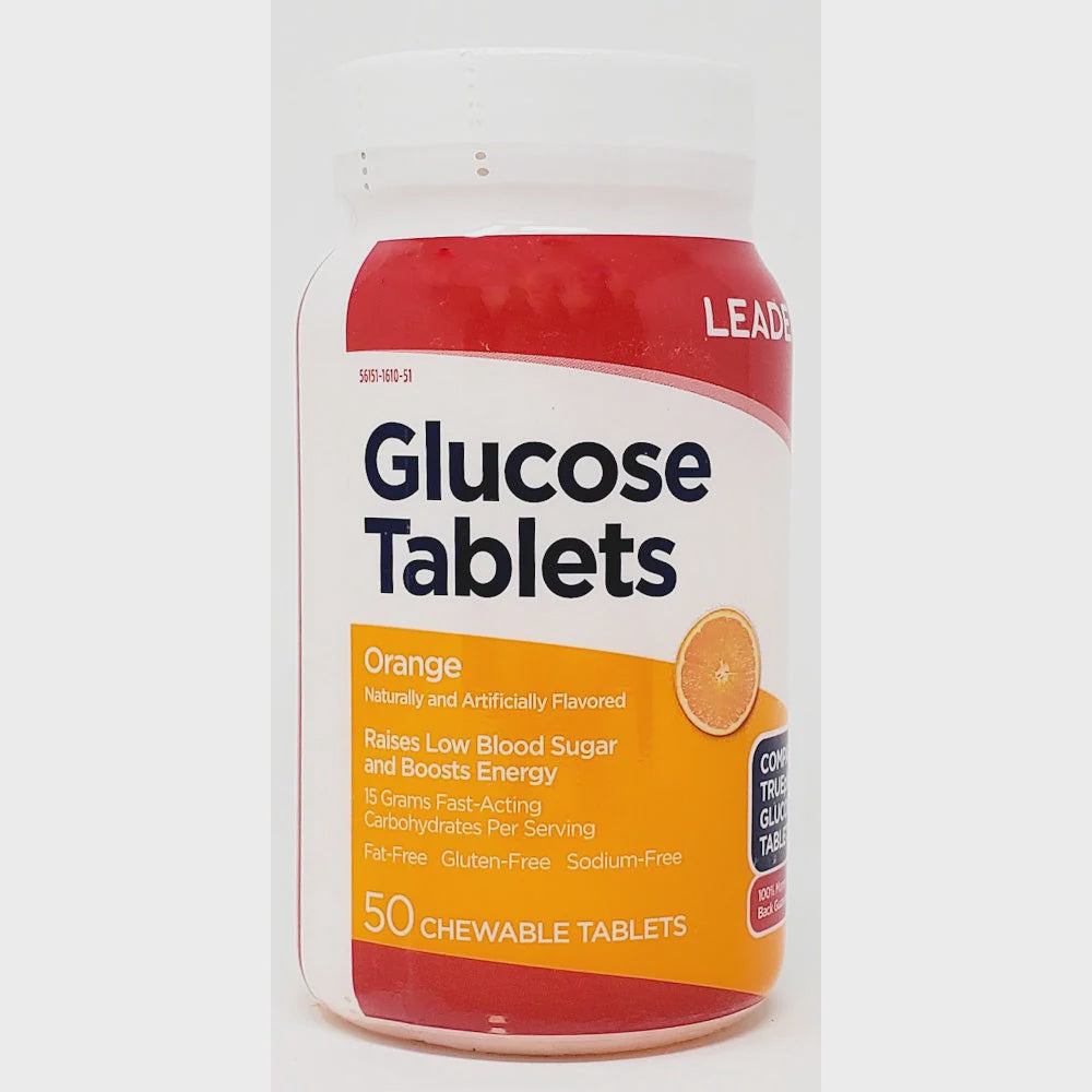 LEADER Glucose Tablets Orange 50Tablets